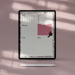 Undated Digital Planner for GoodNotes: Floral Design with Emily Dickinson Hope Poem