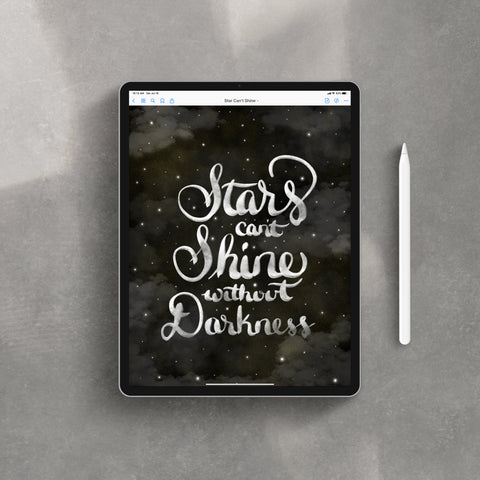 Dark Digital Notebook - Celestial (For Use With PDF Note-Taking Apps)