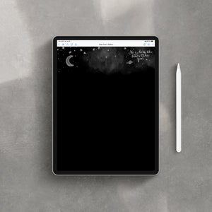 Dark Digital Notebook - Celestial (For Use With PDF Note-Taking Apps)